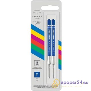 Wkłady do długopisu Parker QuinkFlow F niebieskie (2)
