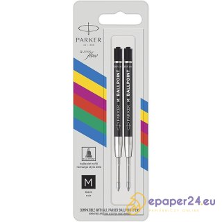 Wkłady do długopisu Parker QuinkFlow M czarne (2)