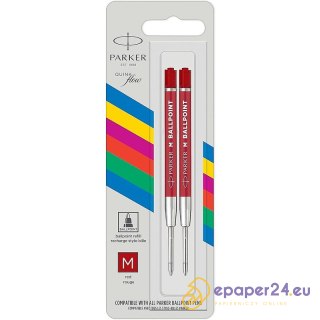 Wkłady do długopisu Parker QuinkFlow M czerwone (2)