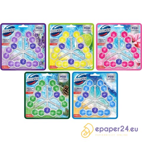 Zawieszka do WC Domestos Power 5 50g Lime (3) Zawieszka do WC Domestos Power 5 50g Lime (3)