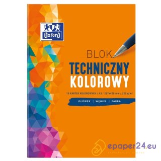 Blok techniczny Oxford A3/10k kolorowy