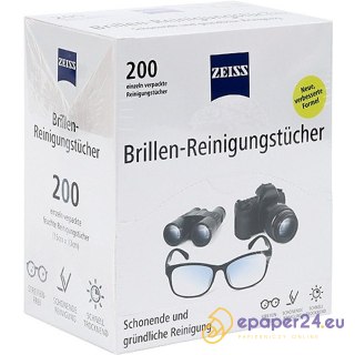 Chusteczki do okularów i wyświetlaczy Zeiss białe (200)
