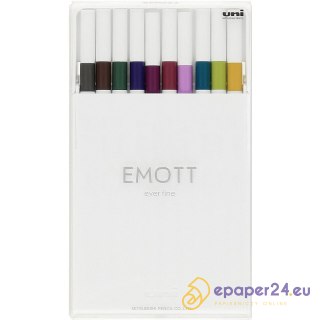 Cienkopisy Uni Emott No.3 0.4mm 10 kolorów