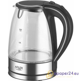 Czajnik elektryczny Adler AD 1225 1.7L szklany transparentny