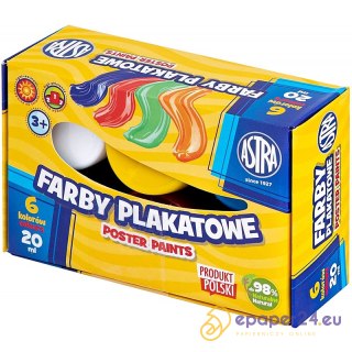 Farby plakatowe Astra 20ml x6 kolorów