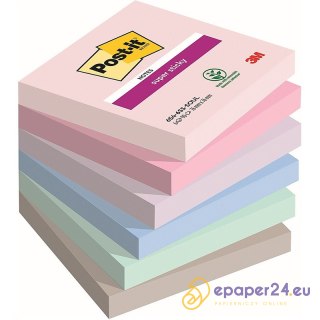 Karteczki Post-it Super Sticky 76x76mm (654-6SS-SOUL) (6x90)