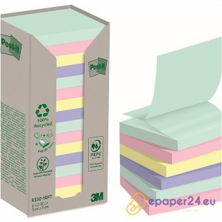 Karteczki Post-it Z-Notes 76x76mm (R330-1RPT) pastelowe (16x100)