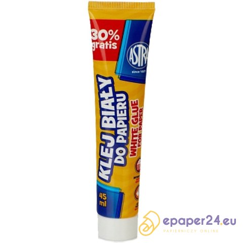 Klej w tubce Astra 45ml do papieru biały Klej w tubce Astra 45ml do papieru biały