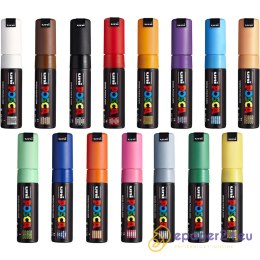 Marker z farbą plakatową Uni POSCA PC-7M biały