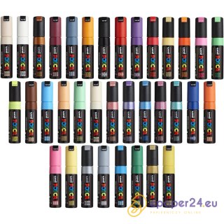 Marker z farbą plakatową Uni POSCA PC-8K szary