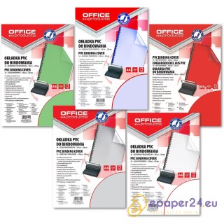 Okładki do bindowania OFFICE PRODUCTS, PVC, A4, 20