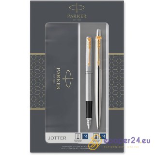 Pióro wieczne i długopis Parker Jotter Stainless S