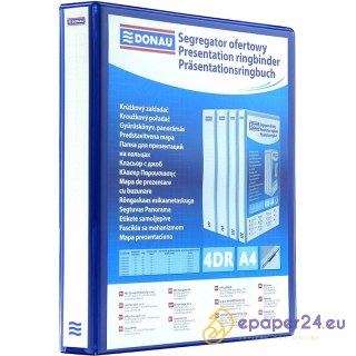 Segregator ofertowy Donau A4/50mm 4R niebieski