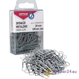 Spinacze metalowe OFFICE PRODUCTS, 26mm, w pudełku