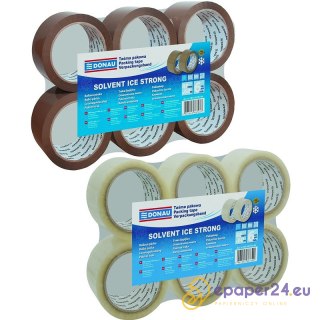 Taśma pakowa DONAU Solvent , 48mm, 60m, 42mikr., b