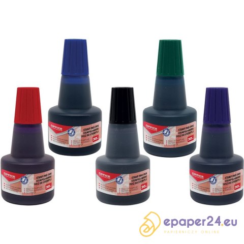 Tusz do pieczątek OFFFICE PRODUCTS, 30ml, czarny Tusz do pieczątek OFFFICE PRODUCTS, 30ml, czarny