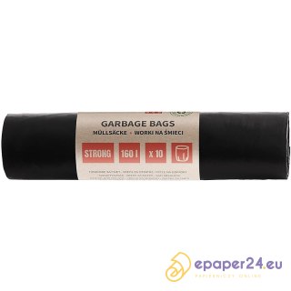 Worki na śmieci DONAU ECO, mocne (LDPE), 160l, 10