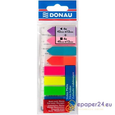 Zakładki indeksujšce DONAU, PP, 12x45mm/12x42mm, s Zakładki indeksujšce DONAU, PP, 12x45mm/12x42mm, s
