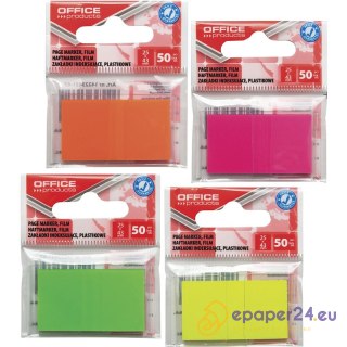 Zakładki indeksujšce OFFICE PRODUCTS, PP, 25x43mm,