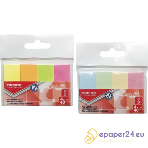 Zakładki indeksujšce OFFICE PRODUCTS, papier, 20x5 Zakładki indeksujšce OFFICE PRODUCTS, papier, 20x5