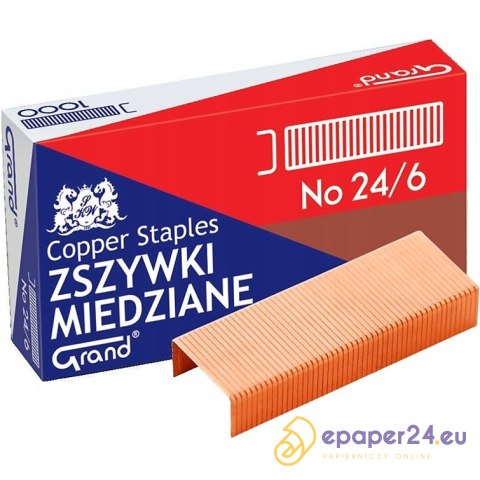 Zszywki Grand 24/6 miedziane (1000) Zszywki Grand 24/6 miedziane (1000)