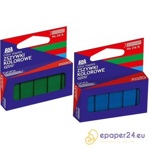 Zszywki Grand 24/6 niebieskie (1000) Zszywki Grand 24/6 niebieskie (1000)