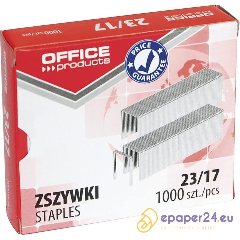 Zszywki OFFICE PRODUCTS, 23/17, 1000szt. Zszywki OFFICE PRODUCTS, 23/17, 1000szt.