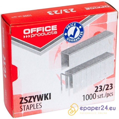 Zszywki OFFICE PRODUCTS, 23/23, 1000szt. Zszywki OFFICE PRODUCTS, 23/23, 1000szt.