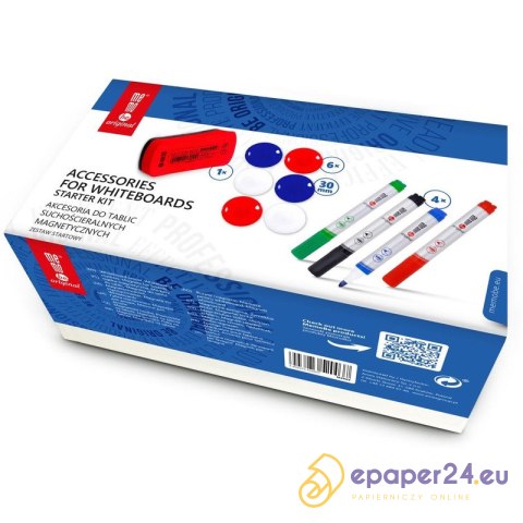 Akcesoria do tablic MemoBe: 4 markery czyścik magn