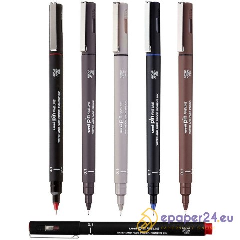 Cienkopis kreślarski Uni Pin-200 0.1mm jasnoszary