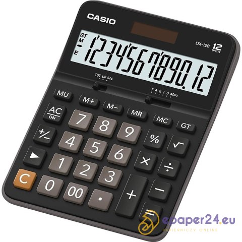Kalkulator Casio DX-12B czarny Kalkulator Casio DX-12B czarny