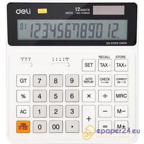 Kalkulator Deli M01010 biały Kalkulator Deli M01010 biały
