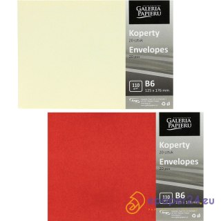 Koperty ozdobne Galeria Papieru B6 czerwone (20)