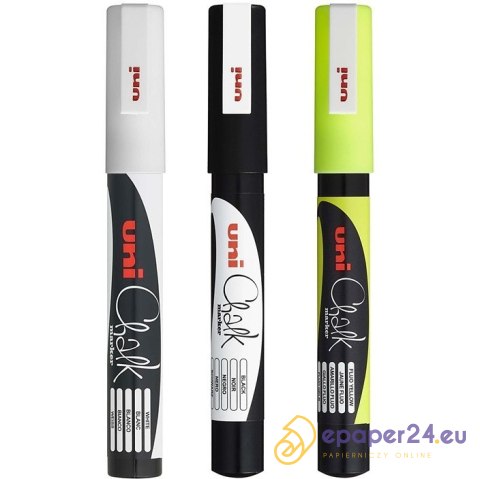 Marker kredowy Uni PWE-3MS czarny Marker kredowy Uni PWE-3MS czarny