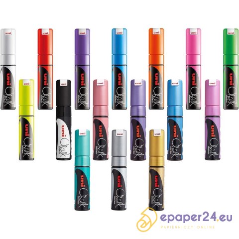 Marker kredowy Uni PWE-8K metalik różowy