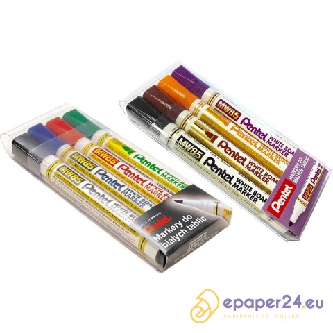 Markery do tablic Pentel MW85 4 kolory