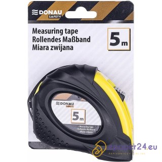Miarka Donau Safety 18mm/5m zwijana czarno-żółta