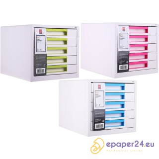 Pojemnik 5 szuflad Deli Rio biało-niebieski