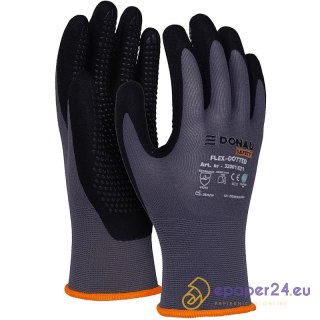 Rękawice Donau Safety Flex-Dotted rozm.11 szare