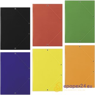 TECZKA KARTONOWA Z GUMKĽ DONAU A4/400g CZARNA