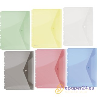 TECZKA KOPERTOWA DONAU PP A4 Z ZATRZASKIEM I EUROPERFORACJĽ CZERWONA TRANSPARENTNA