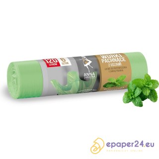 Worki na śmieci Anna Zaradna 120L HDLD z uszami mi