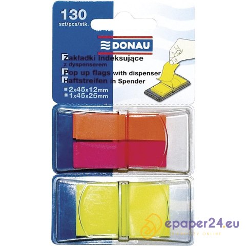 ZAKŁADKI INDEKSUJĽCE DONAU 12*45mm/25mm*45mm MIX ZAKŁADKI INDEKSUJĽCE DONAU 12*45mm/25mm*45mm MIX