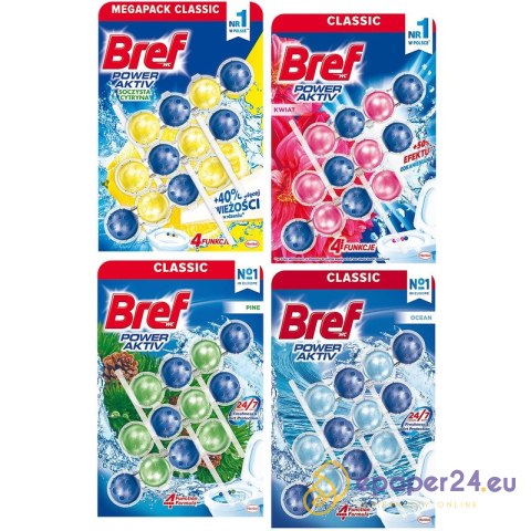 Zawieszka do WC Bref Power Aktiv 50g Cytryna (3)