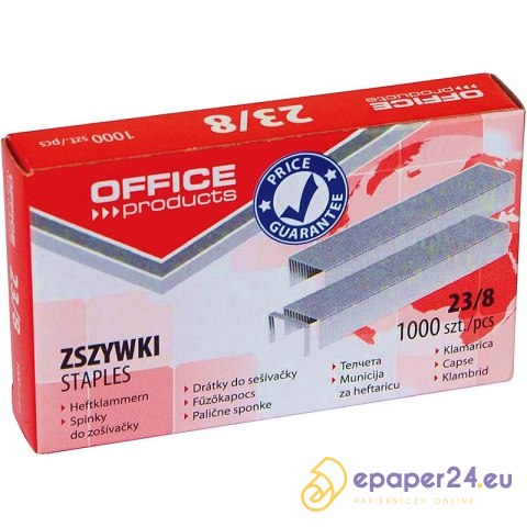ZSZYWKI OFFICE PRODUCTS 23/8 (1000) ZSZYWKI OFFICE PRODUCTS 23/8 (1000)